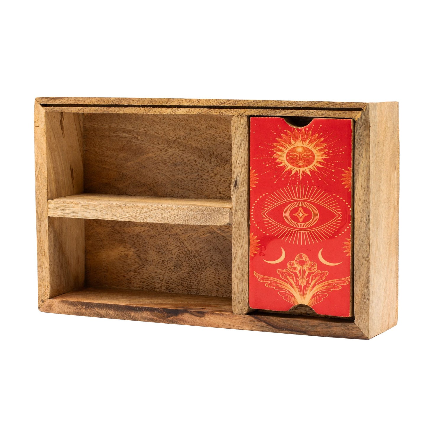 Dreiteilige Tarotbox mit Kartenständer