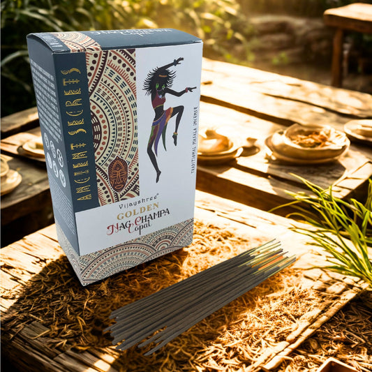 15 g goldener Copal und Nag Champa