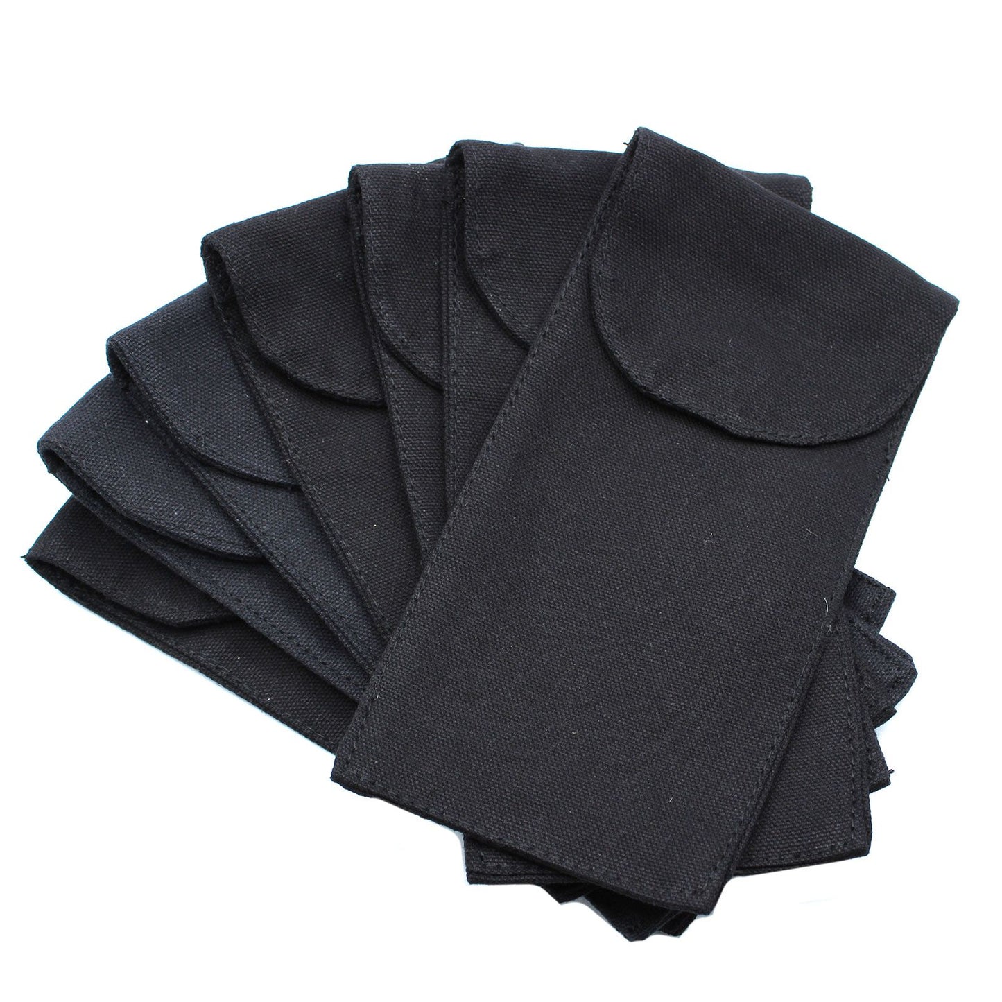 Pochette en coton pour rouleaux de massage en pierres précieuses 283 g – Noir 9 x 19 cm