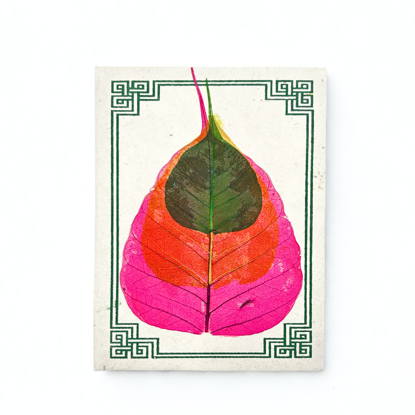 Mittleres Lokta-Notizbuch – Bodhi-Blatt (15 x 12 cm) – 45 Blätter (sortiert)