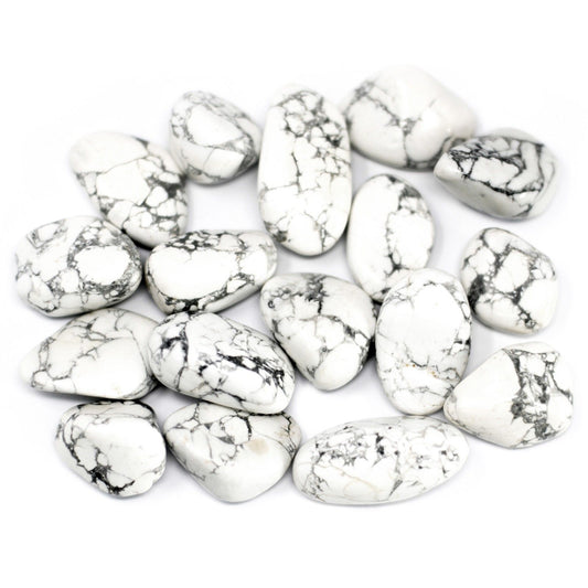 20 x Piedra preciosa africana / Howlite Blanco