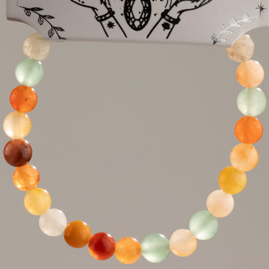 Pulsera de Poder Pequeña (17cmx6mm) - Ágata arcoíris