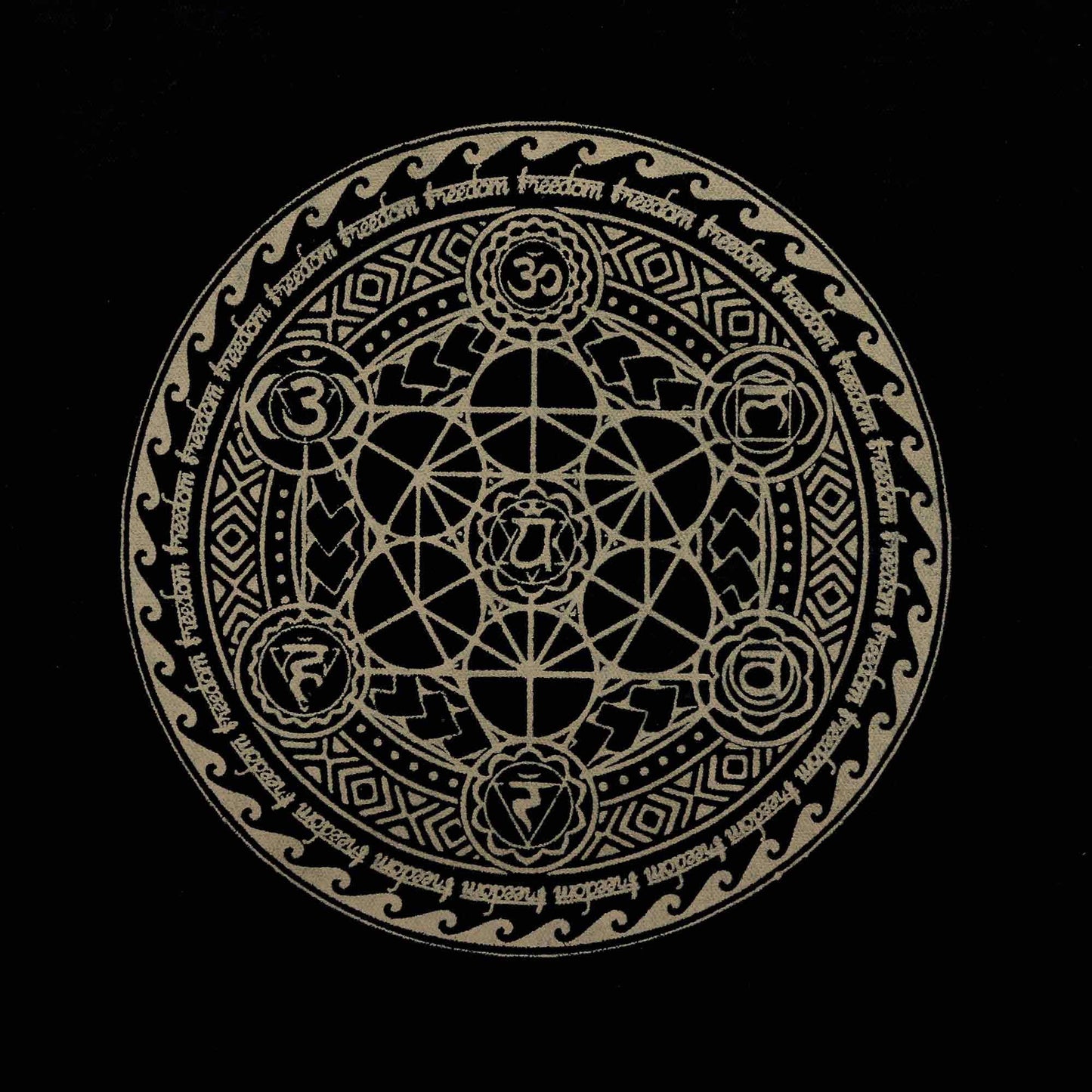 Bolsa de mano extragrande (38 x 15 x 43 cm), color chocolate 14 oz - Mandala Libertad