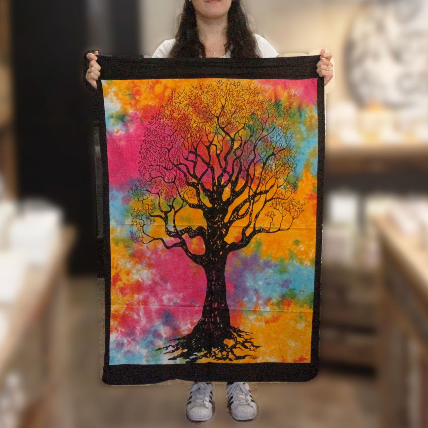 Arte Pared Algodón Árbol Fuerza