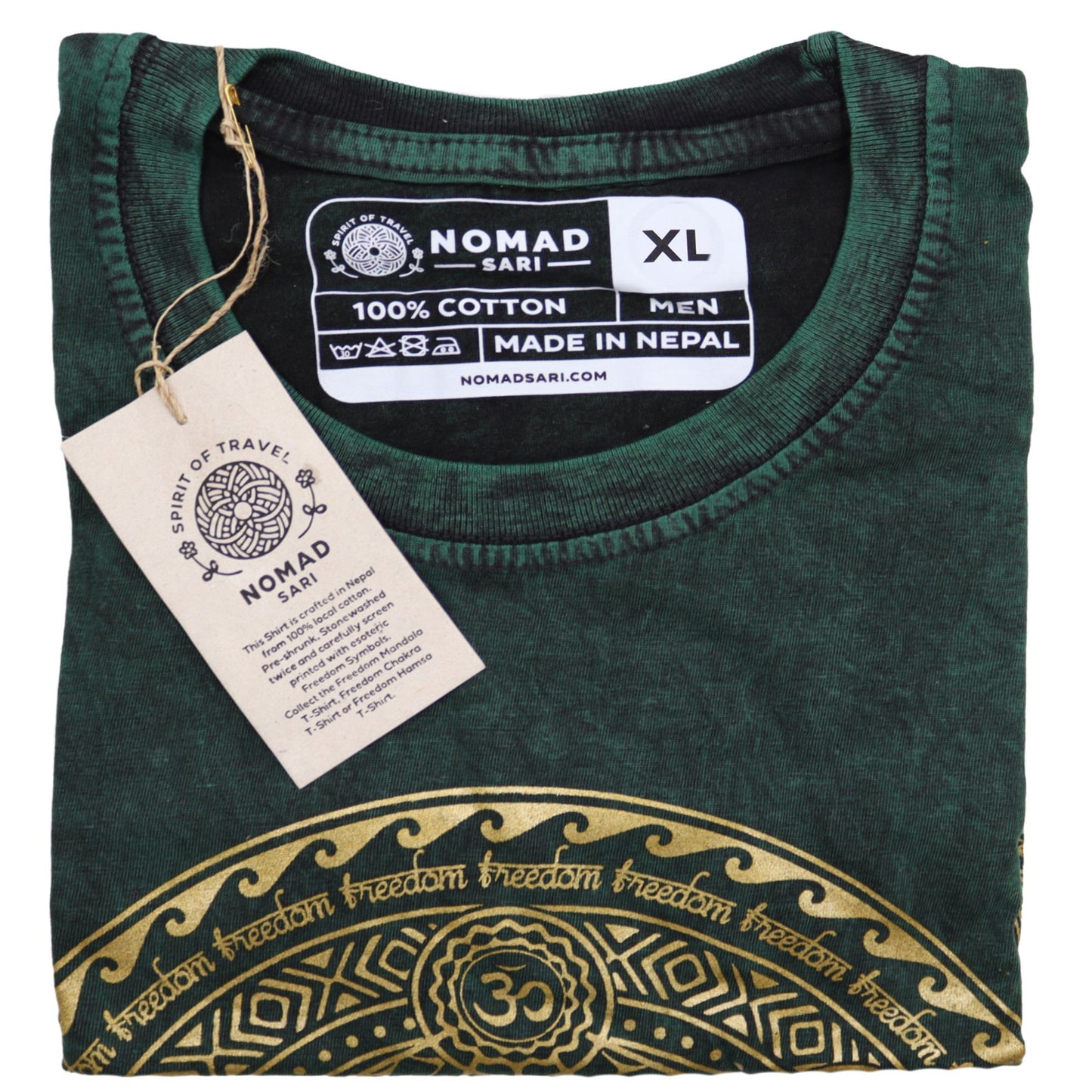 Nomad Sari Kleines T-Shirt – Chakra – Grün