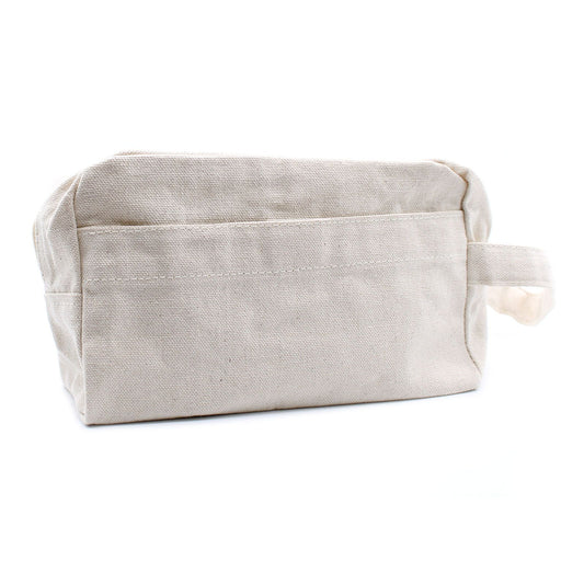 Trousse de toilette en coton naturel 283 g - Carré classique