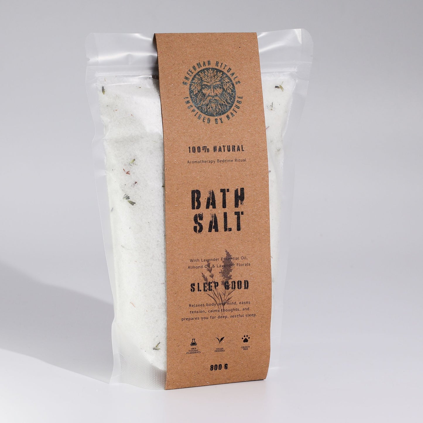 Greenman Rituals Sales de baño de Epsom con aromaterapia de lavanda – Duerme Bien