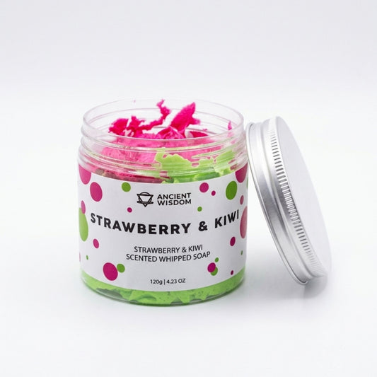 Schlagsahne-Seife mit Erdbeer-Kiwi-Duft 120 g