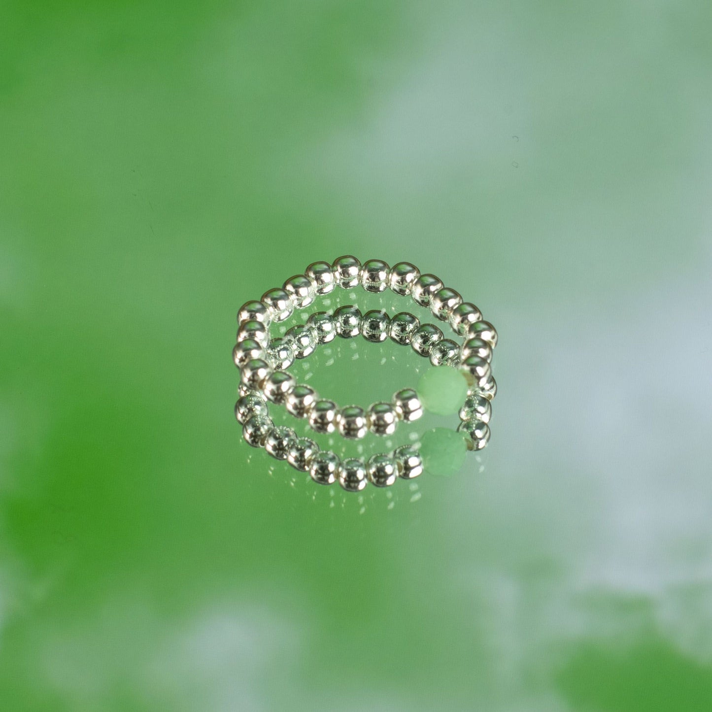 Set aus Ringen mit Nymphengeist-Edelstein – Waldgeist