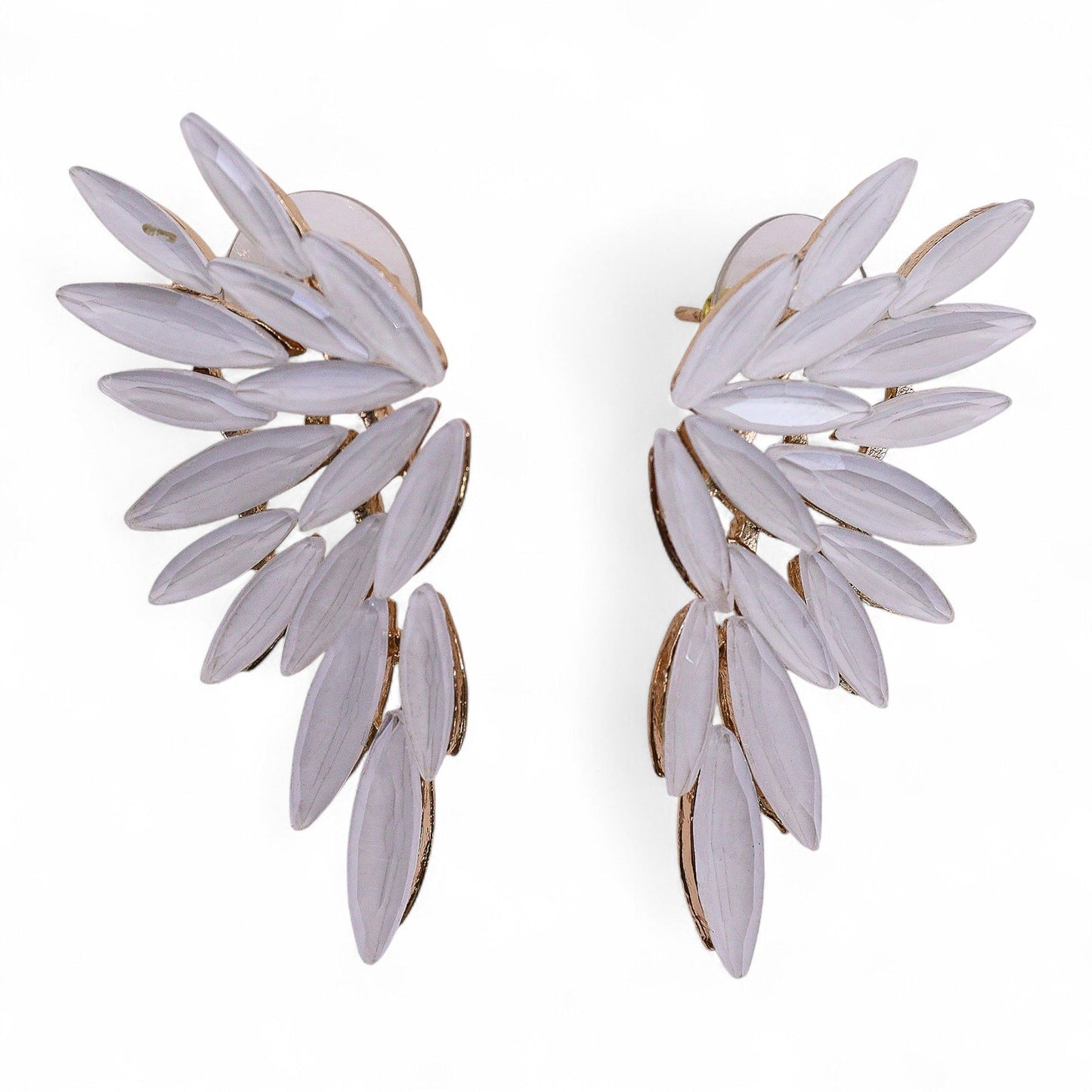 Perla - Vidrio vintage - Alas de ángel - Pendientes