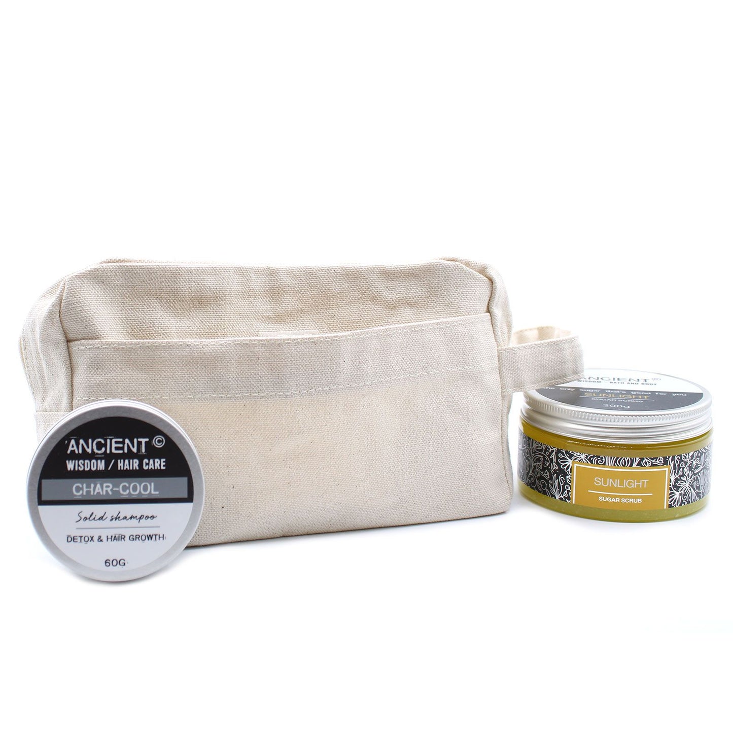 Trousse de toilette en coton naturel 283 g - Carré classique