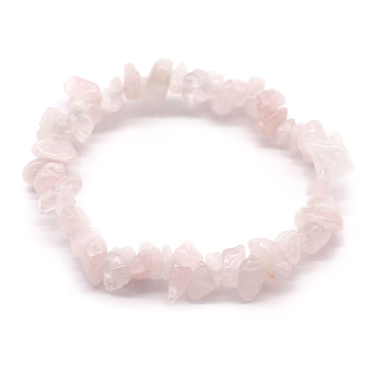 Bracelet en fragments de pierres précieuses - Quartz rose