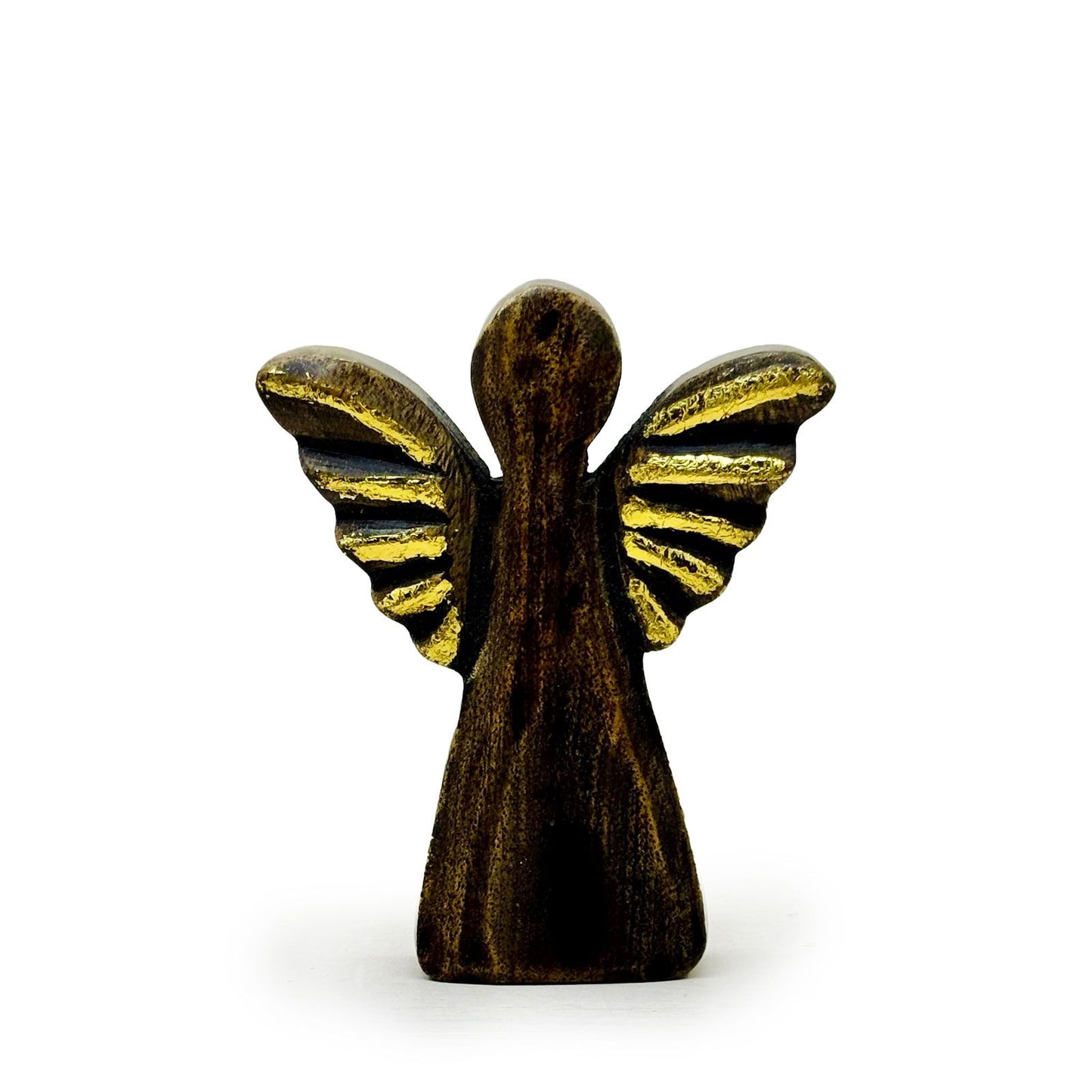 Kleiner Mangoholzengel - Golddekor - 12 cm