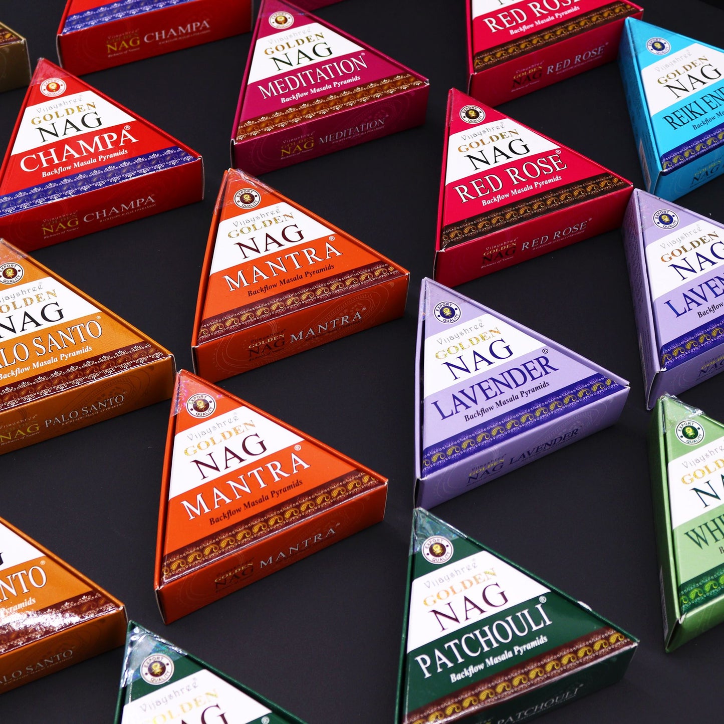 Conos de Incienso Jumbo Dorado Nag - Reiki Energía Reflujo 42g