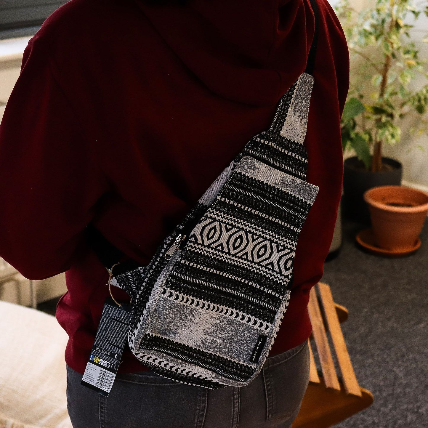 Bolsas de Jacquard Natural - Caravana Urbana - Bolso Cruzado