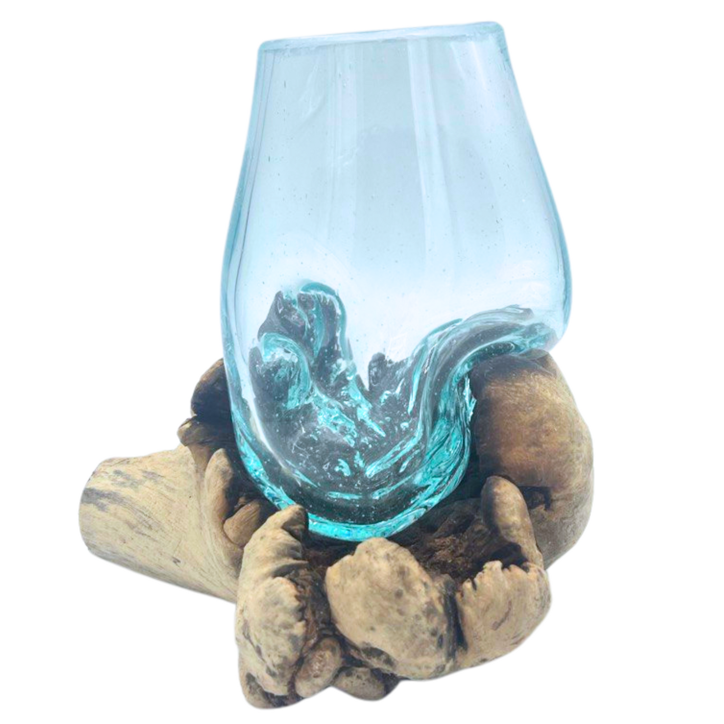 Geschmolzenes Glas auf Holz - Selten - Groß