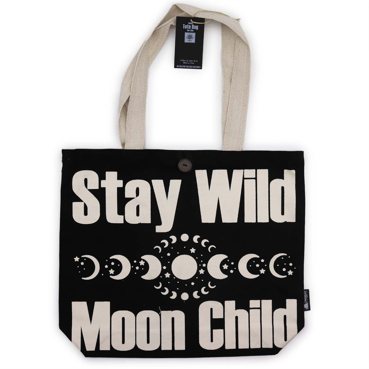 Iconic Basics Tote - Stay Wild, Stay Wild Kid - Naturschwarz 10 oz (36 x 43 x 10 cm)