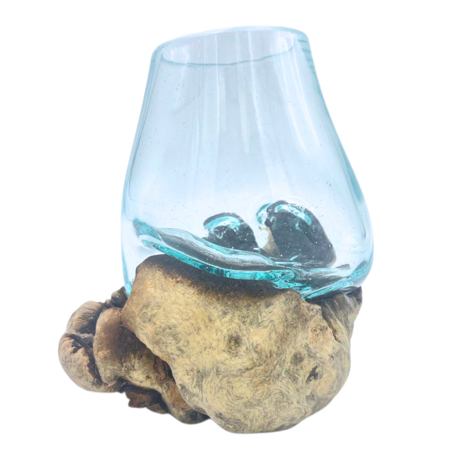 Geschmolzenes Glas auf Holz - Selten - Groß