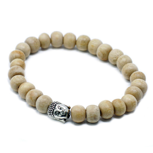 Duftende Sandelholzperlen und Buddha-Armband