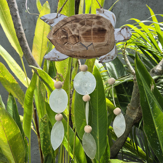 Schildkrötenschnitzerei in Weißwaschung und natürlichem Tropfen