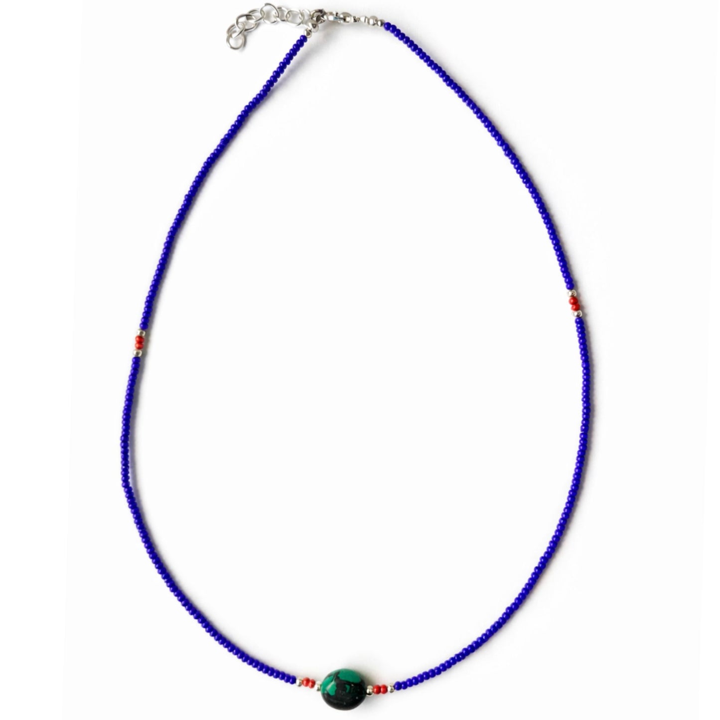Feiner Lapislazuli- und Türkis-Anhänger aus Nepal – Halskette (42 cm)
