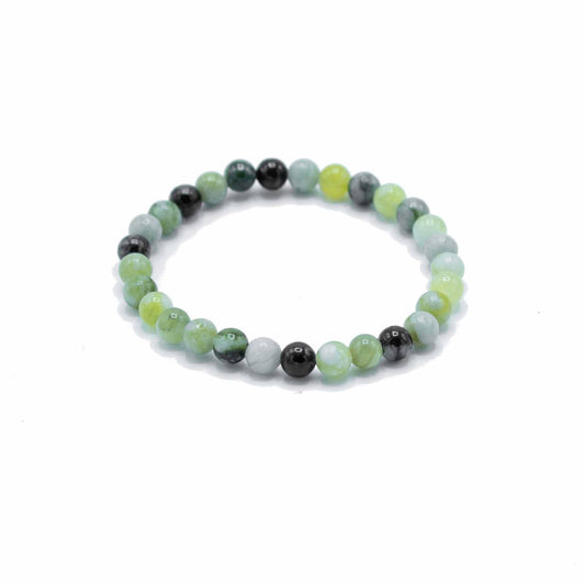 Edelstein-Manifestationsarmband - Olivgrüne Jade - Heilung