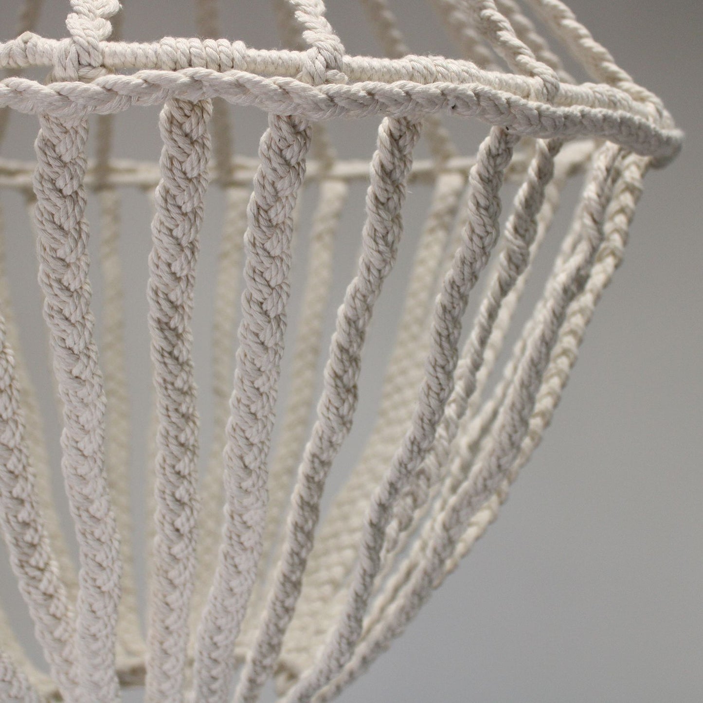 Candelabro de gota grande de macramé - Natural