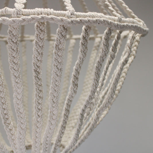 Grand lustre en macramé - Naturel