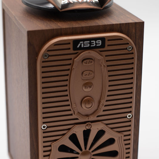 Altavoz retro de gramófono alto (Extra Alto) - Bluetooth - 8 vatios