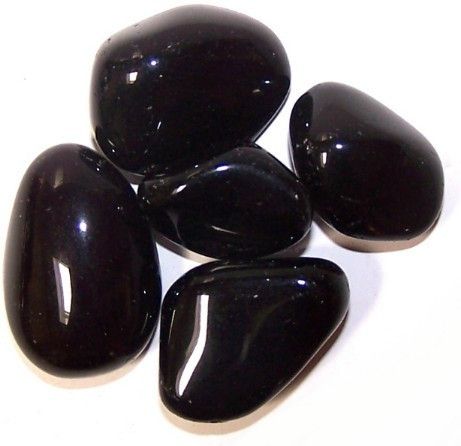 L Trommelsteine - Schwarzer Obsidian