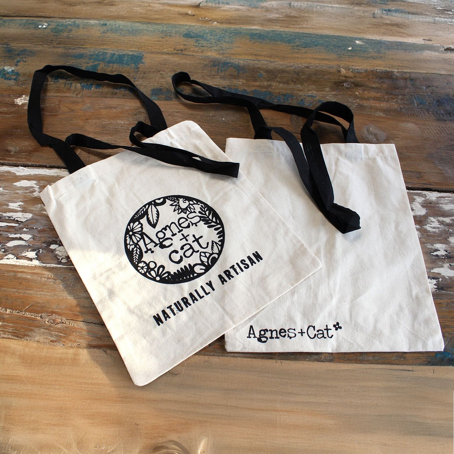 Sac à dos en coton Agnès et Chat 6oz - 35x30cm - Artisan