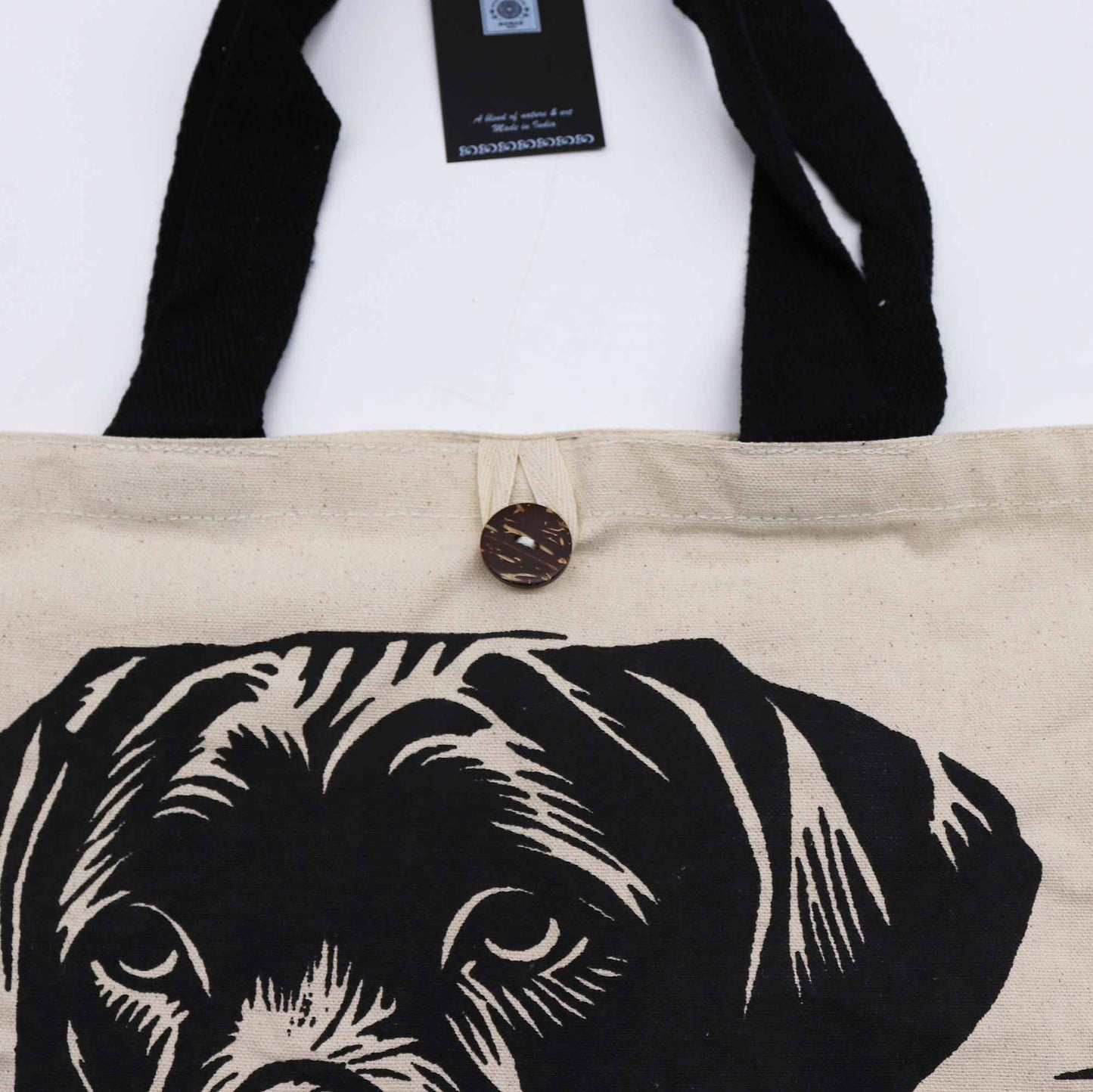 Kultige Basic-Tragetasche – It's a Dog's Life – Weiß 10 oz (36 x 43 x 10 cm)