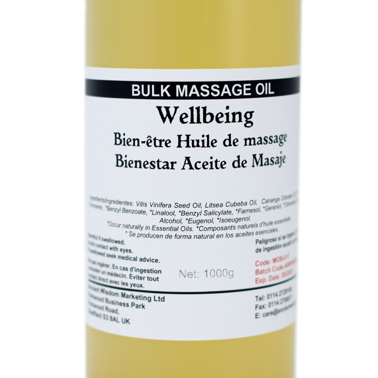 Huile de massage 1 kg - Bien-être