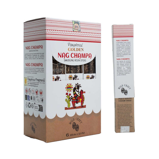 Goldene Nag Champa Harzstäbchen zur Reinigung - 30g