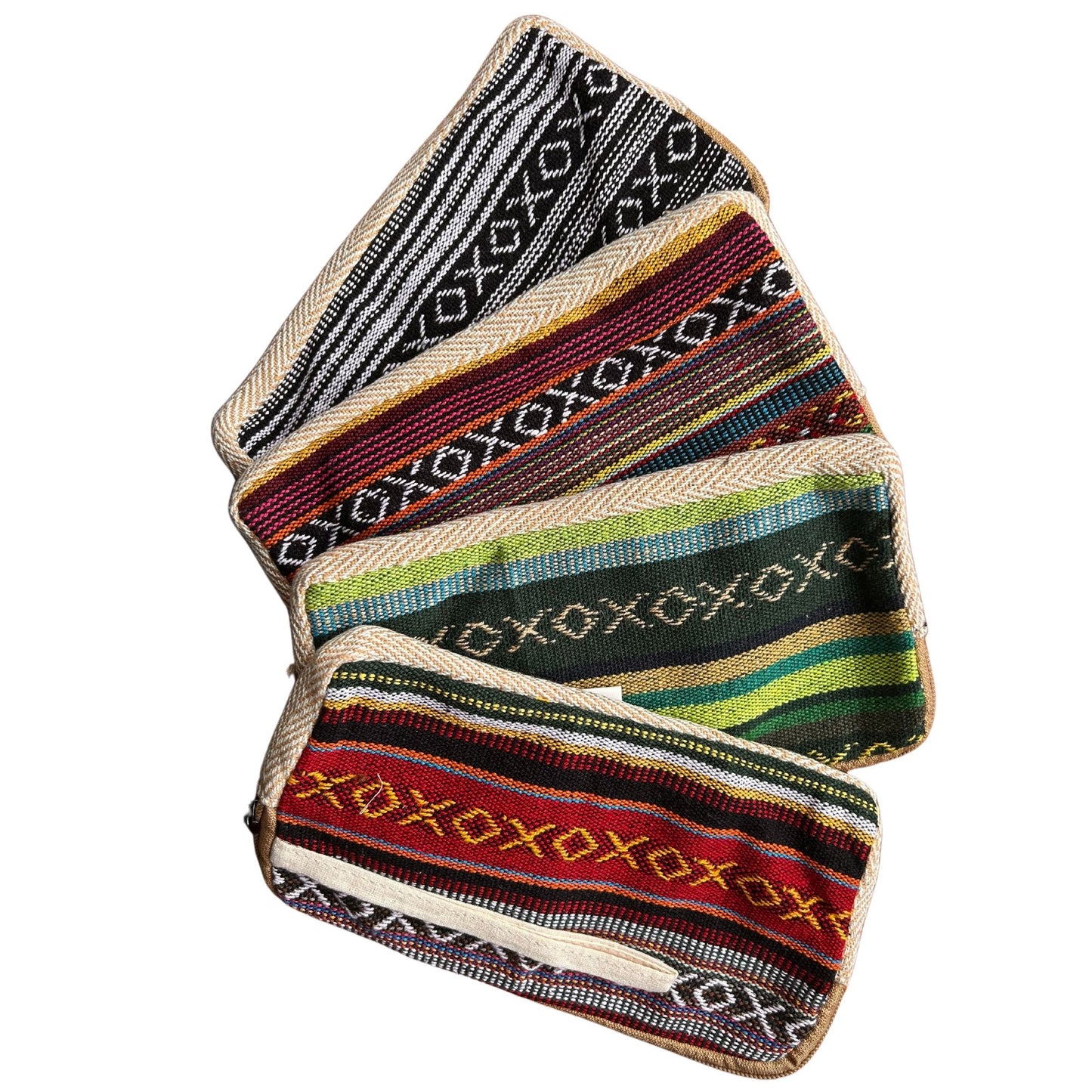 Handytasche mit Reißverschluss aus Hanf (sortiert)