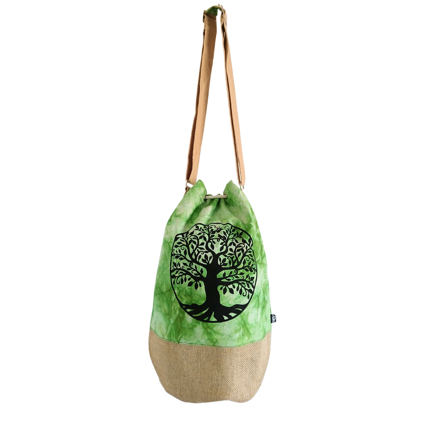 100 % natürlicher Rucksack – Green Wash-Effekt – Baum des Lebens