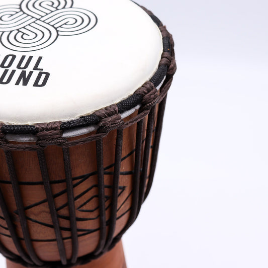 Tambor Djembe Mediano Pro - Sonido del Alma (bajo) - Mediano 40 cm (18 cm Diia)