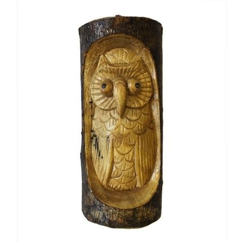 Chouette dans un tronc 24x11x5cm