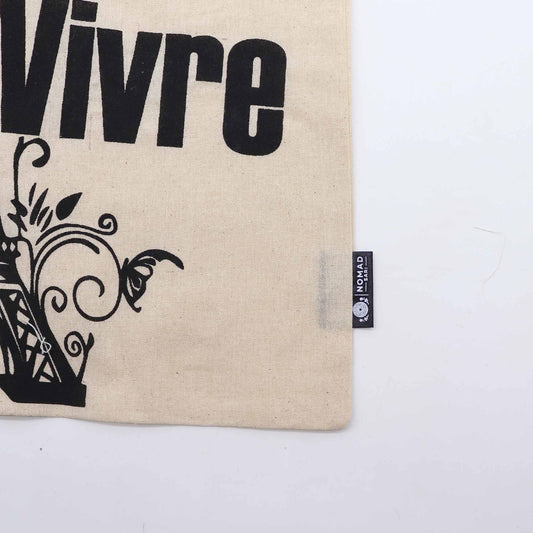 Sac basique emblématique - Joie de vivre - (40x36 cm) - Coton naturel 113 g