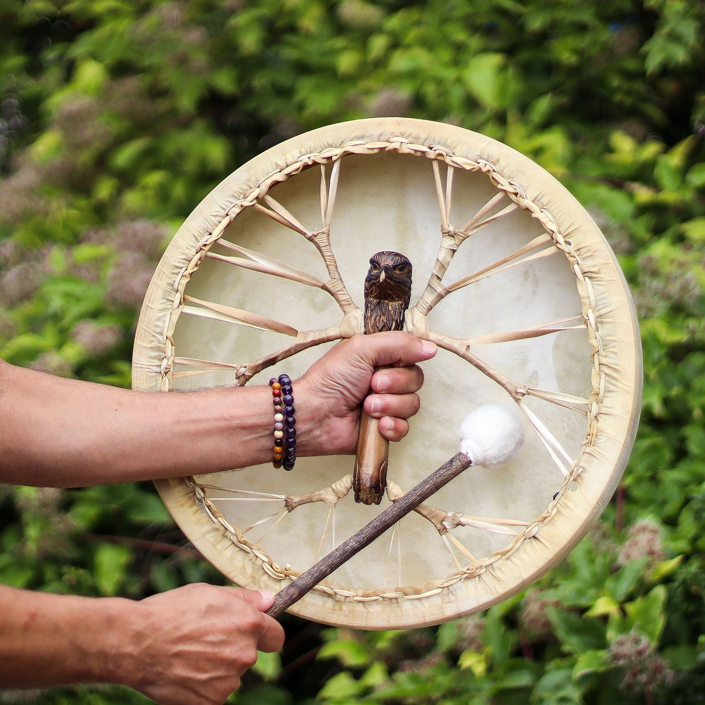 Eagle Spirit - Sharman Drum & Stick - Verstellbar - 40 cm
