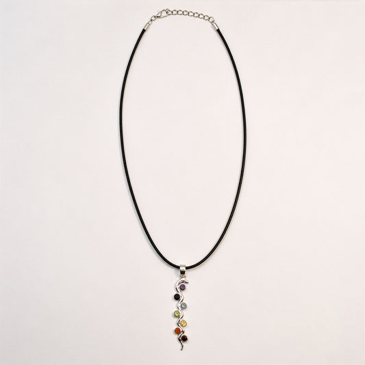 Colgante Devocional Indio - Baño de plata (Cordón de 45 cm) - Chakra de la serpiente