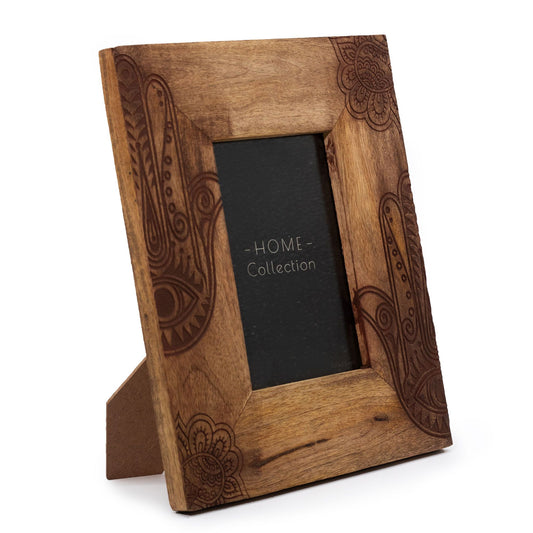 Marco de Madera de Mango (para 10x15cm) 26x20x2cm - Hamsa Negro