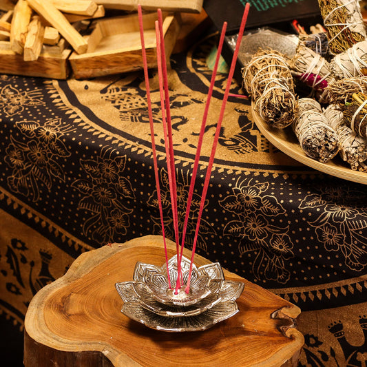 Three-Flower Lotus Incense Holder