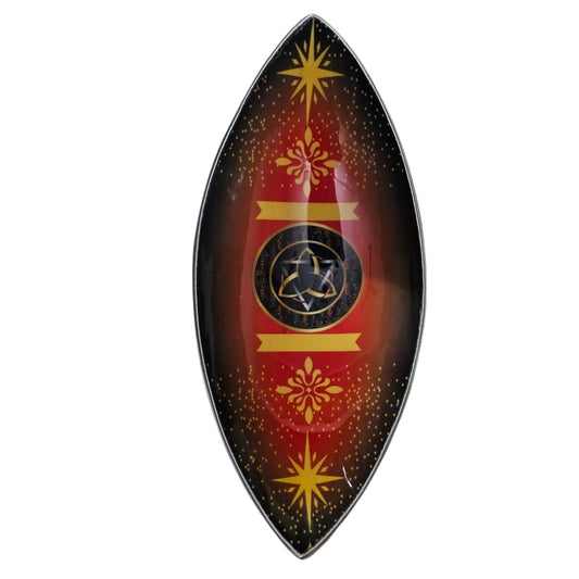 Emaillierter Räucherstäbchenhalter – Aluminium – Pagan Triquetra