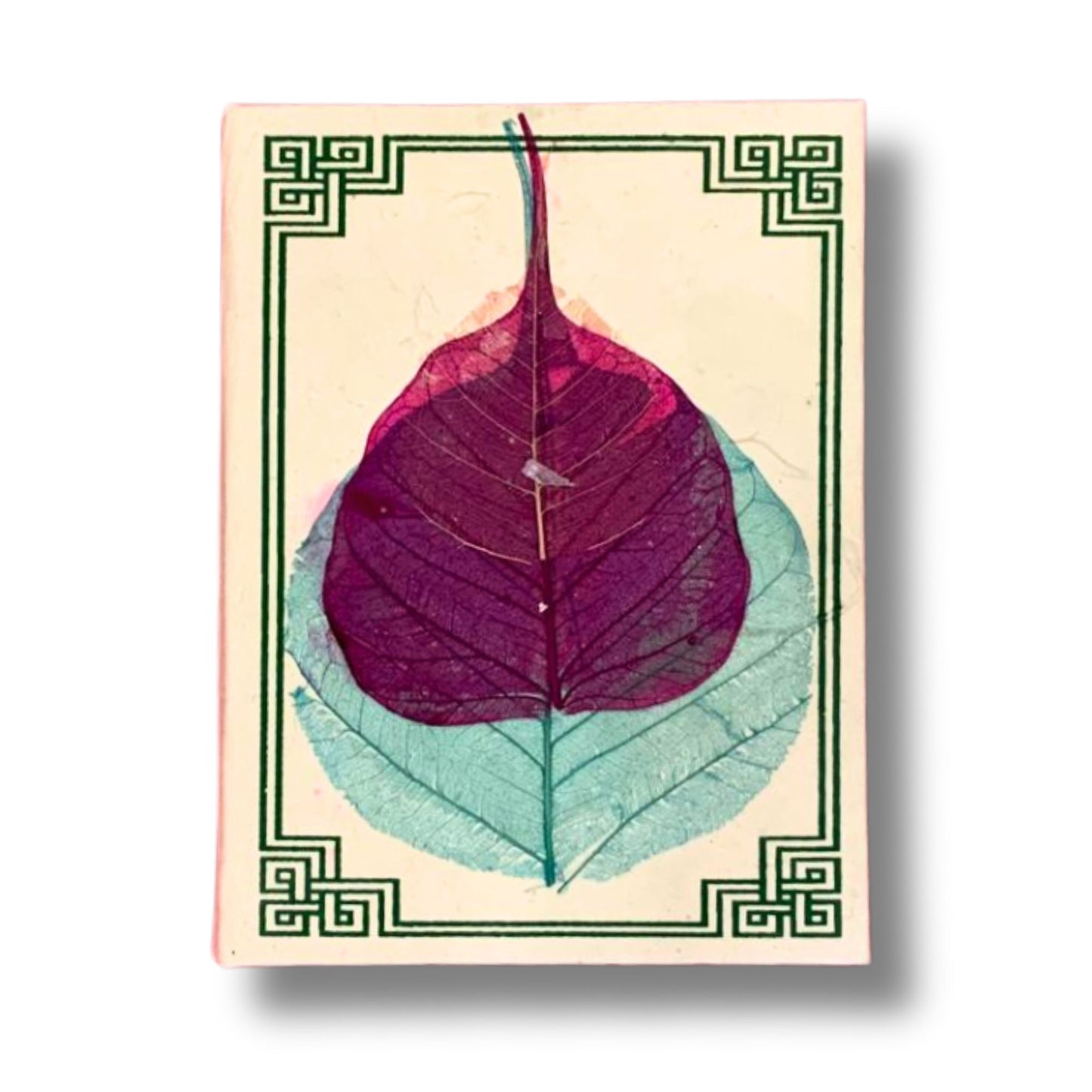 Mittleres Lokta-Notizbuch – Bodhi-Blatt (15 x 12 cm) – 45 Blätter (sortiert)