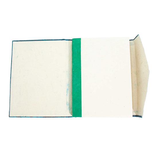 Lokta Notizbuch „Bold Floral“ – Groß (21x15cm) – 45 Blatt – Inkl. Lesezeichen – Mitternachtsblau