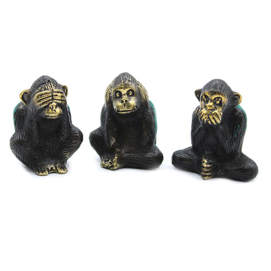 Lot de 3 - Ne vois pas le mal, etc. - Singes
