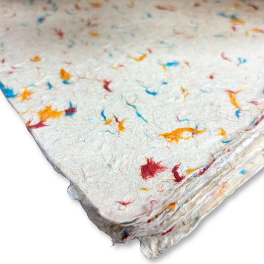 Papier cadeau fait main Lokta - Mélange de coton