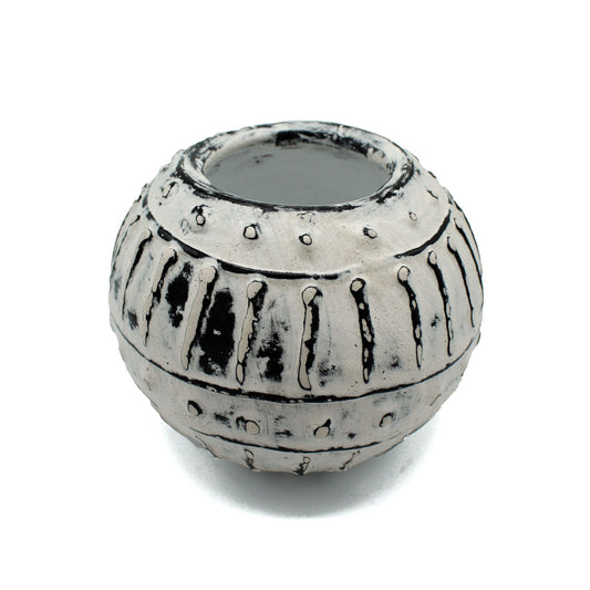 Pot à bulles en argile grecque - Crème 10 cm