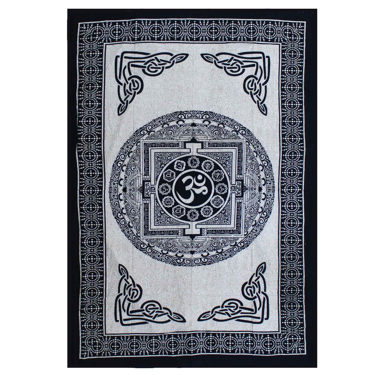 Couette simple en coton + tapisserie murale - Singe - OM Mandala